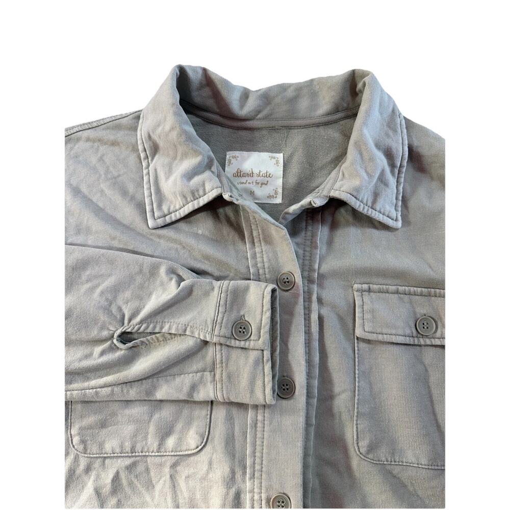 Altar’d State French terry fabric grey cotton blend shirt oversized size M